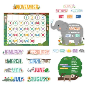 Jungle Friends Calendar Set - Classroom Bulletin Board Decoration