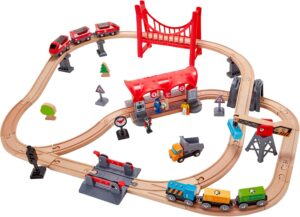 SET DE TREN Y CONSTRUCCION - BUSY CITY RAIL SET