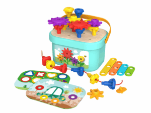 JUEGO DE CLAVIJAS Y ENGRANAJES - RAINBOW STACKING SET