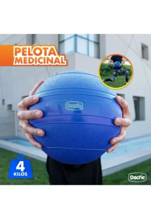 PELOTA MEDICINAL 20 CMS - 4 KILOS  AZUL