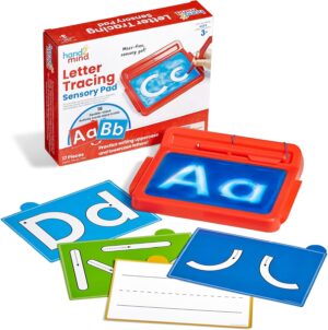 81CnCkY4q5L._AC_SL1500_ TABLERO PARA TRAZAR LETRAS - LETTER TRACING SENSORY PAD
