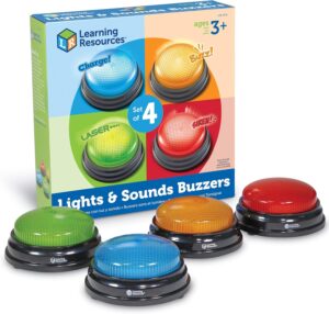 BOTONES DE SONIDOS Y LUCES SET DE 4 - LIGHTS AND SOUNDS ANSWER BUZZERS