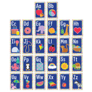 JUEGO DE PÓSTERS CON TARJETAS DEL ALFABETO -  ALPHABET CARDS POSTER SET GRADE PK-2