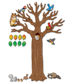 SET DECORATIVO GRAN ÁRBOL CON PÁJAROS - BIG TREE WITH ANIMALS BULLETIN BOARD SET