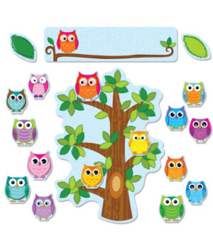 TABLÓNES DE ANUNCIOS CON BÚHOS DE COLORES VIVOS - COLORFUL OWLS BEHAVIOR BULLETIN BOARD SET