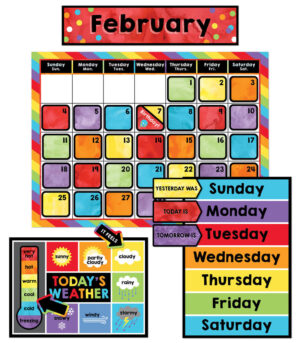 CELEBRA EL APRENDIZAJE CALENDARIO TABLÓN DE ANUNCIOS - CELEBRATE LEARNING CALENDAR BULLETIN BOARD SET