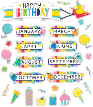 CONJUNTO DE TABLÓN DE ANUNCIOS «HAPPY PLACE BIRTHDAY» - HAPPY PLACE BIRTHDAY BULLETIN BOARD SET
