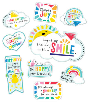 CONJUNTO DE MINI ANUNCIOS MOTIVACIONALES HAPPY PLACE - HAPPY PLACE MOTIVATIONAL MINI BULLETIN BOARD SET