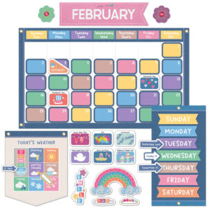 TABLÓN DE ANUNCIOS Y CALENDARIO CREATIVO Y MODERNO - CRAFTY AND COOL CALENDAR BULLETIN BOARD SET