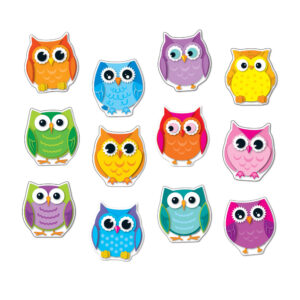 RECORTES DE BÚHOS COLORIDOS - COLORFUL OWLS CUTOUTS