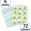 PEGATINAS CON FORMA DE ABEJAS - BEES SHAPE STICKERS