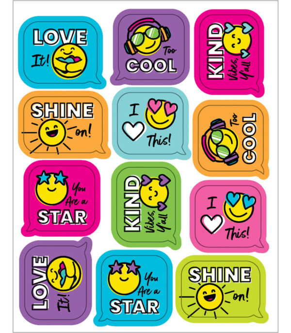 PEGATINAS MOTIVACIONALES CON CARAS SONRIENTES - SMILEY FACES MOTIVATIONAL STICKERS