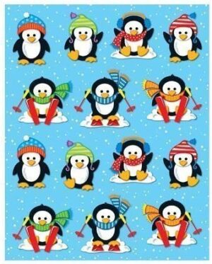 PEGATINAS EN FORMA DE  PINGÜINOS - PENGUINS SHAPE STICKERS