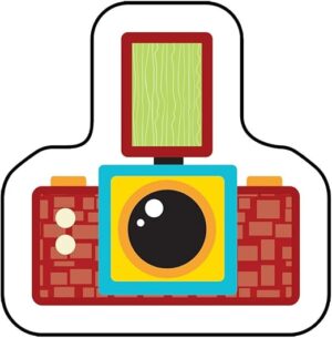 DECORACIÓN CON DISEÑO DE CÁMARAS  -  HIPSTER CAMERAS AND PHOTOS MINI CUT OUTS