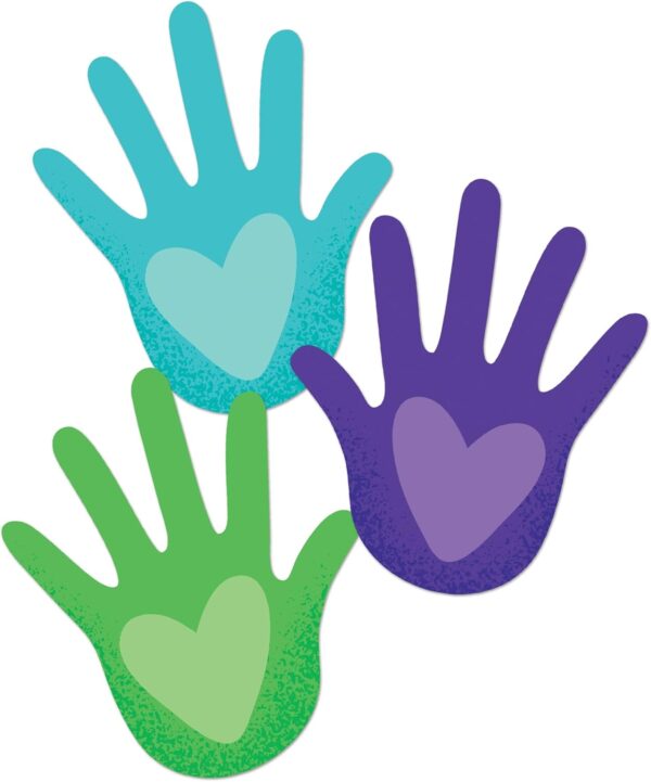 UN MUNDO CON MANOS Y CORAZONES RECORTABLES - ONE WORLD HANDS WITH HEARTS CUT OUTS