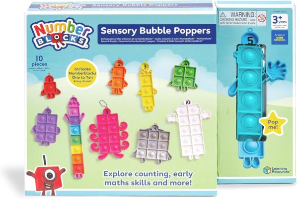 BURBUJAS SILICONA NUMEROS 1 AL 10 -  SENSORY BUBBLE POPPERS