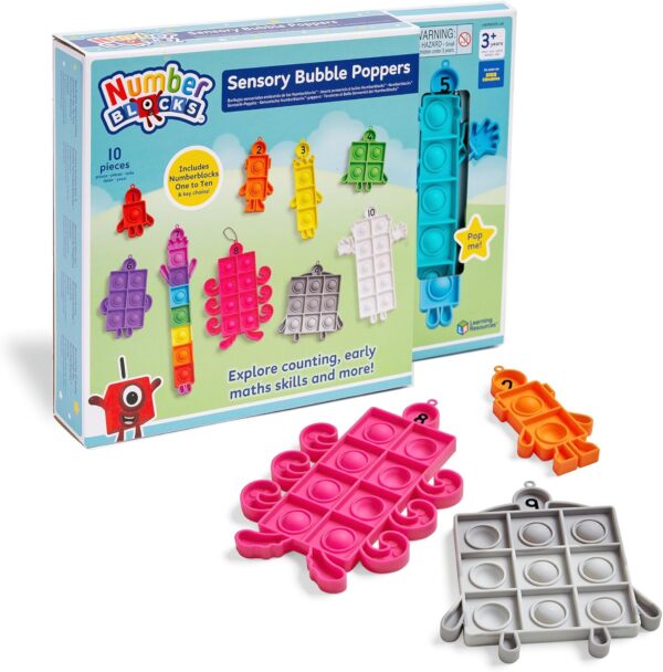 BURBUJAS SILICONA NUMEROS 1 AL 10 -  SENSORY BUBBLE POPPERS