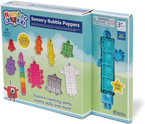 BURBUJAS SILICONA NUMEROS 1 AL 10 -  SENSORY BUBBLE POPPERS