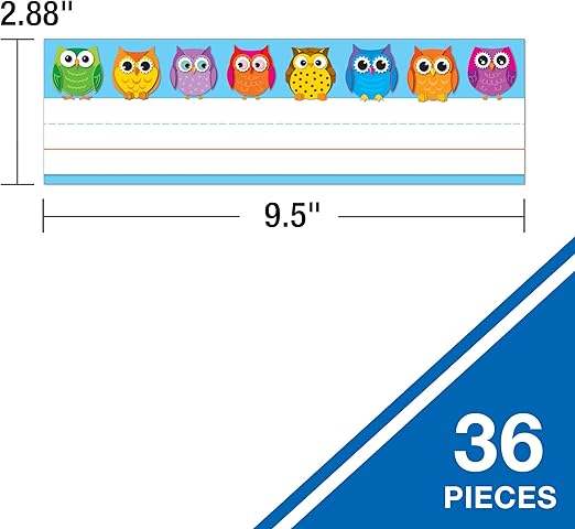 PLACAS CON NOMBRES DE BÚHOS COLORIDOS PARA ESCRITORIO - COLORFUL OWLS NAMEPLATES DESKPLATES - NAMES