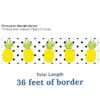 BORDES CON DISEÑO DE PIÑA Y PUNTOS  -  SIMPLY STYLISH TROPICAL PINEAPPLES STRAIGHT BORDERS