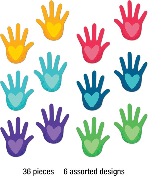 UN MUNDO CON MANOS Y CORAZONES RECORTABLES - ONE WORLD HANDS WITH HEARTS CUT OUTS