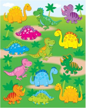 PEGATINAS CON FORMAS DE DINOSAURIOS - DINOSAURS SHAPE STICKERS