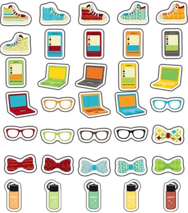 DECORACIÓN HIPSTER -  HIPSTER GEAR MINI CUT OUTS