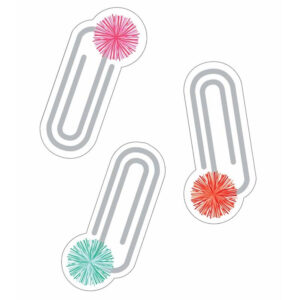 DECORACIÓN CON DISEÑOS DE CLIPS - BLACK, WHITE AND STYLISH BRIGHTS PAPER CLIPS