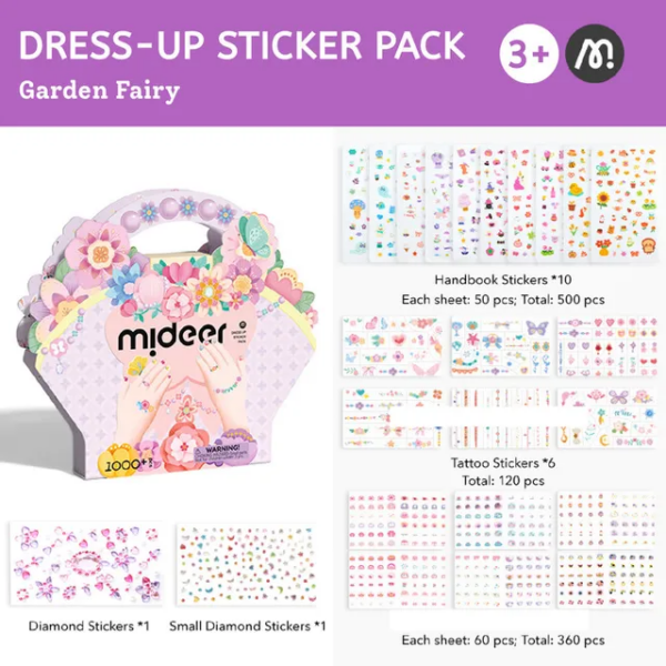 KIT DE CALCOMANIAS 1000 UN - DRESS UP STICKER PACK