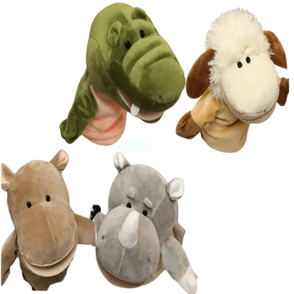 TITERES DE TELA CON BOCA SET DE 4 UNIDADES