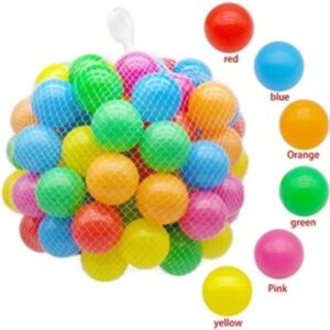 RED DE 100 PELOTAS 6.5 CMS COLORES PASTEL