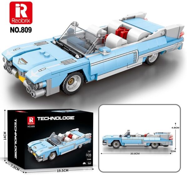 REOBRIX 809 CARRO CELESTE DESCAPOTADO- 308 PIEZAS