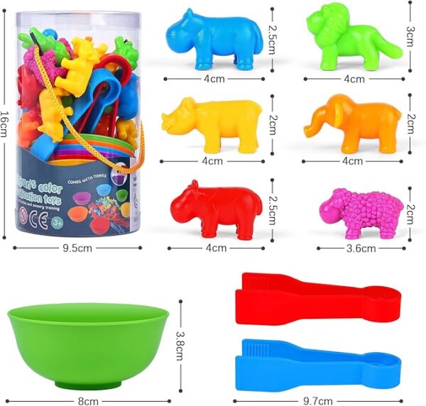 CONTADORES  OVEJA, RINO, VACA, LEON CON PINZAS  36 PCS