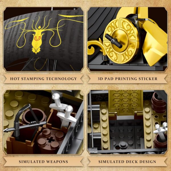 REOBRIX 66022 BARCO NEGRO THE SILENCE SHIP - 1421 PIEZAS