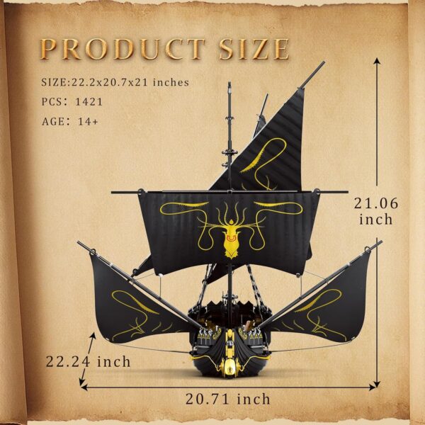 REOBRIX 66022 BARCO NEGRO THE SILENCE SHIP - 1421 PIEZAS