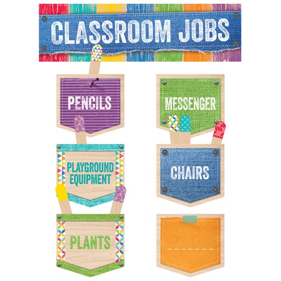 CLASSROOM JOBS (UPCYCLE STYLE) MINI BULLETIN  BOARD