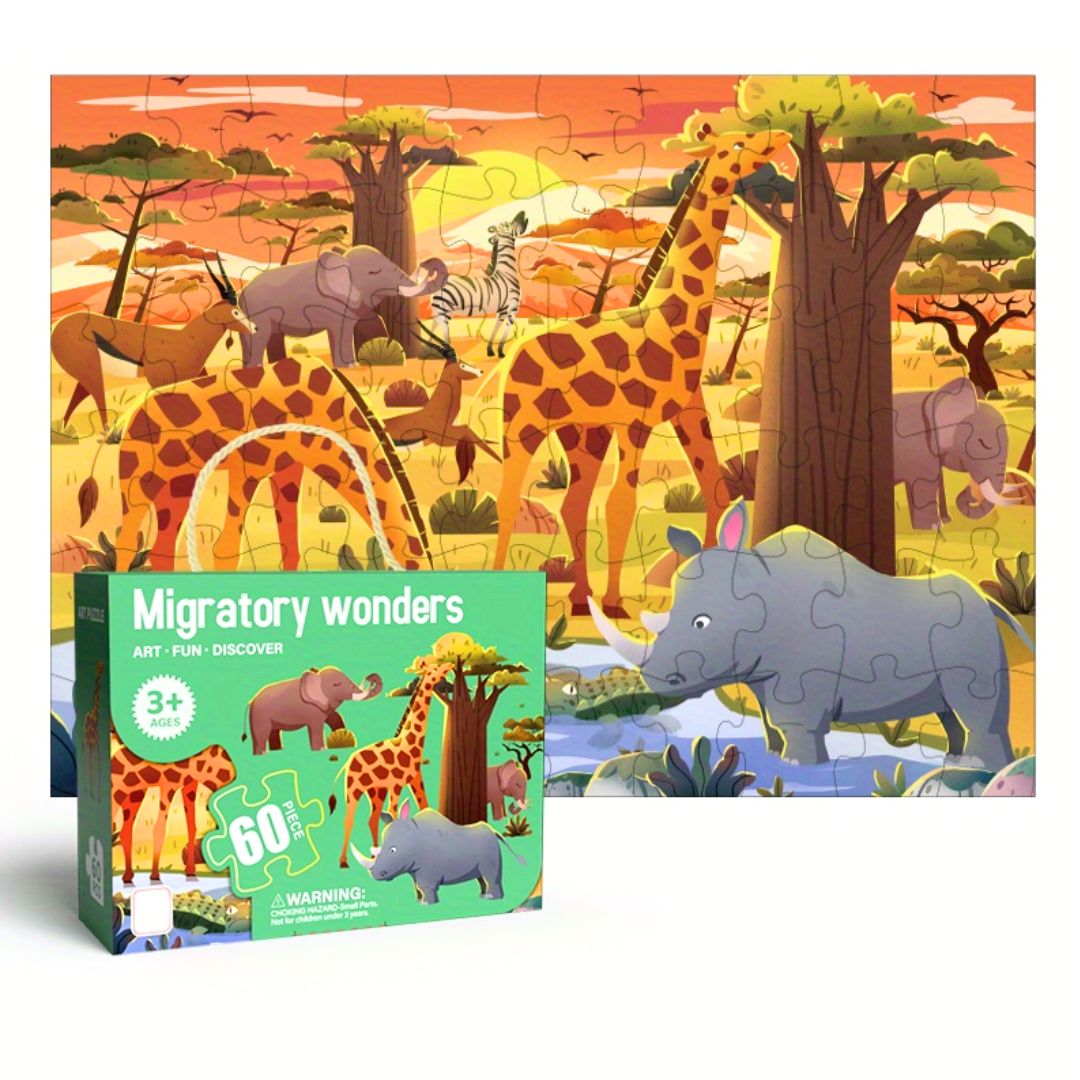 ANIMALES DE LA SABANA 60 PCS – MIGRATORY WONDERS