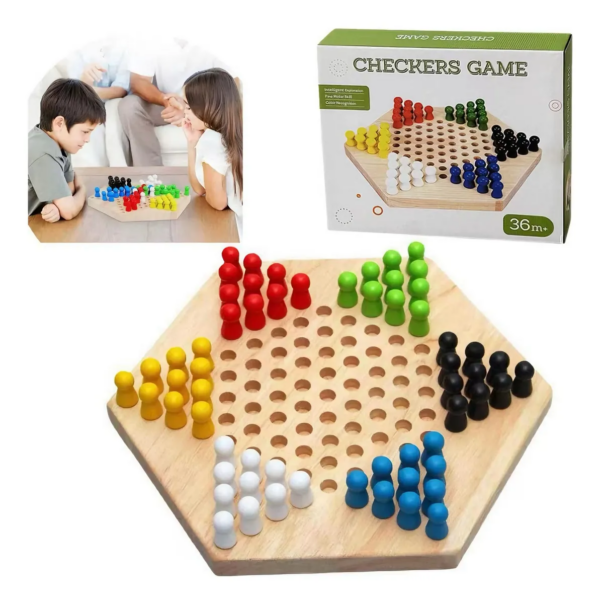 DAMAS CHINAS DE MADERA - CHECKERS GAME
