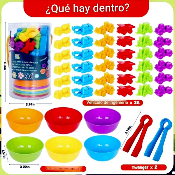 CONTADORES TRANSPORTES Y PINZAS 36 PCS