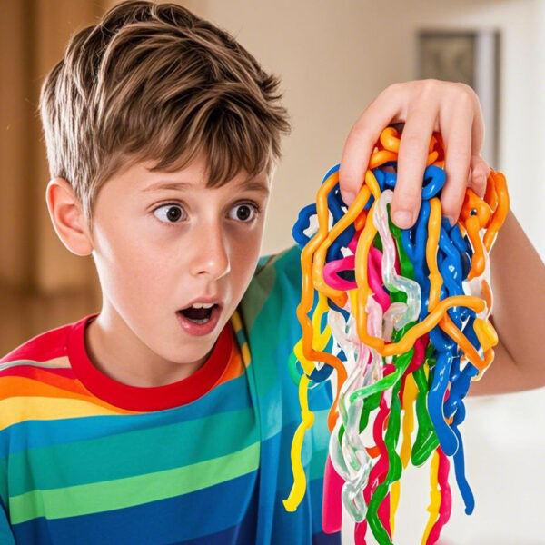 JUEGO SENSORIAL - RAINBOW WORMS AND BEADS