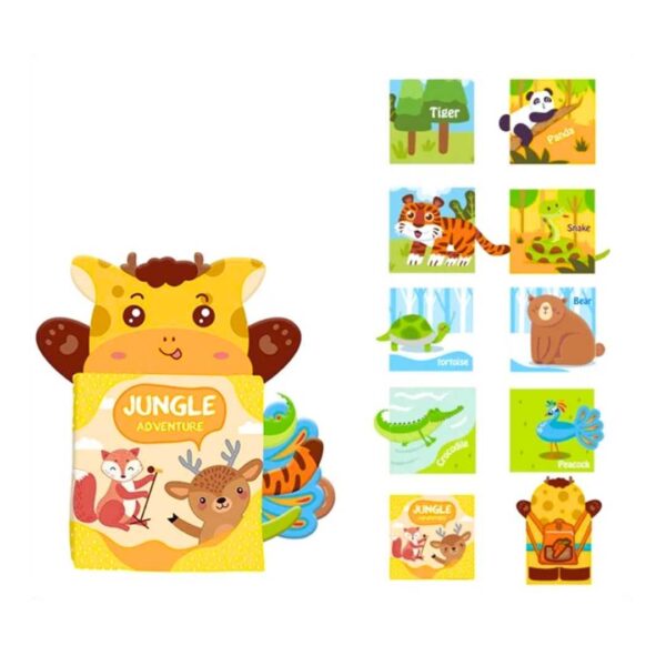 LIBRO CON TITERE JUNGLA - HAND PUPPET CLOTH BOOK JUNGLE ADVENTURE