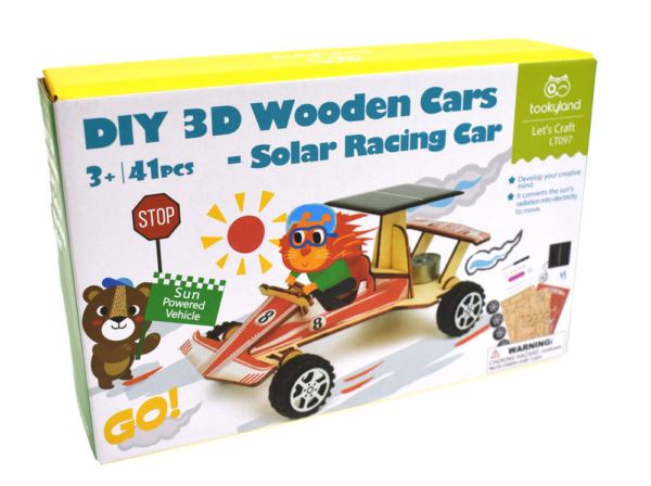 CARRO DE MADERA 3D- WOODEN CARS SOLAR RACING CAR