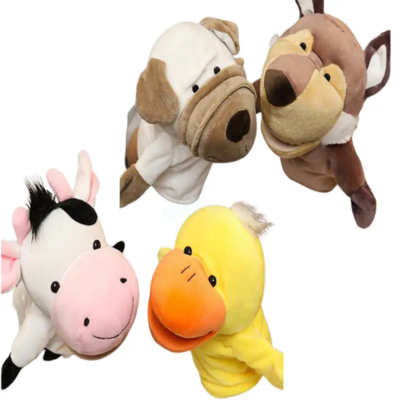 TITERES DE TELA CON BOCA SET DE 4 UNIDADES