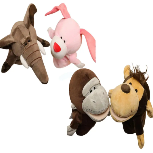 TITERES DE TELA CON BOCA SET DE 4 UNIDADES