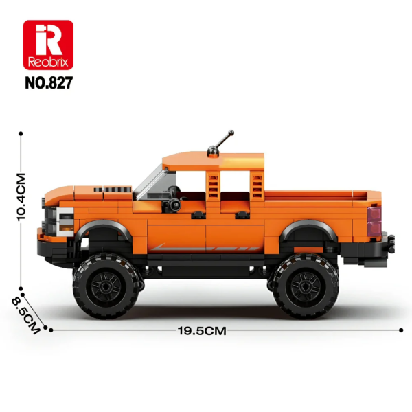 REOBRIX 827 PICK UP NARANJA RAPTOR- 320 PIEZAS