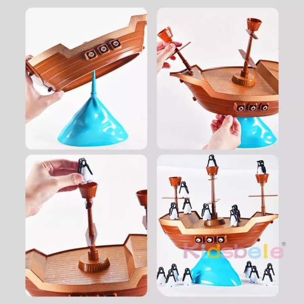 BALANCEADO PINGUINOS- PIRATE BOAT BALANCING GAME