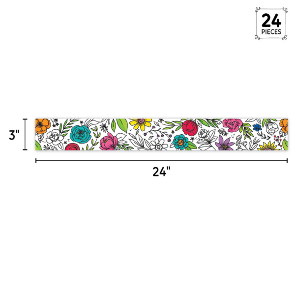DOODLY BLOOMS BRIGHT BLOOMS EZ BORDER