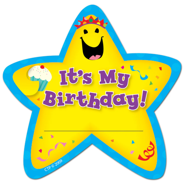 ITS MY BIRTHDAY STAR BADGES