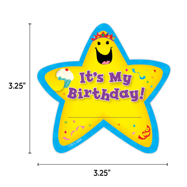 ITS MY BIRTHDAY STAR BADGES