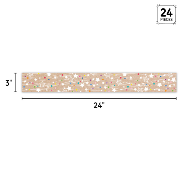 COLORFUL KRAFT STARS ON STRINGS